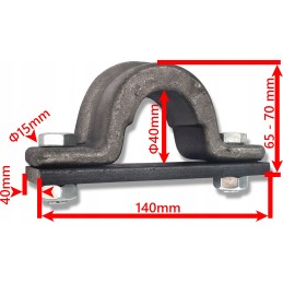 2x tvirtų teleskopinių pavarų laikiklių rinkinys, skersmuo 40mm