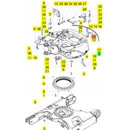 Yanmar SV60 ir SV100 1a laido laikiklis