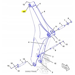 Svirties įvorė ekskavatoriaus-krautuvui