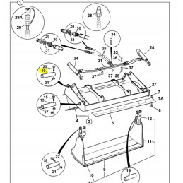 Žandikaulio cilindro kaištis jcb ekskavatoriaus žemė cva