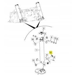 Priveržtas slydimo stabilizatorius jcb 3cx 4cx 128 10850