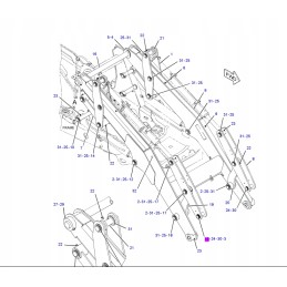 Kėlimo svirties kaištis 428 cat cva 133x40mm