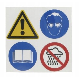 Vejapjovės įspėjamieji lipdukai