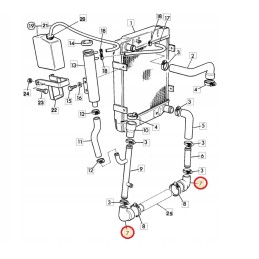 Radiatoriaus žarnos alkūnė jcb 3cx 4cx 834 00666