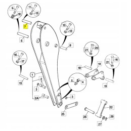 Viršutinės rankos kaištis jcb, skersmuo 50 mm