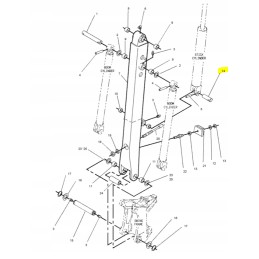 Kotelio cilindro kaištis kačių ekskavatoriniam krautuvui