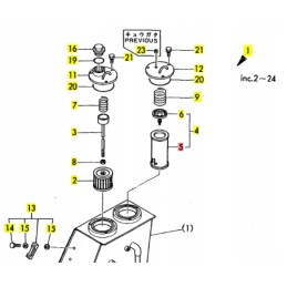 Yanmar hidraulinis filtras vio15