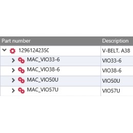 Yanmar dirželis vio33 6 vio38 6 vio50 vio57u