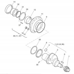 Hatz 1d90v veleno alyvos sandariklis 50478100