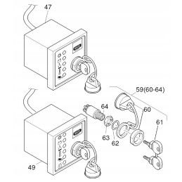 Hatz 1b20 1b30 1b40 1b50 uždegimo raktelis 50600800