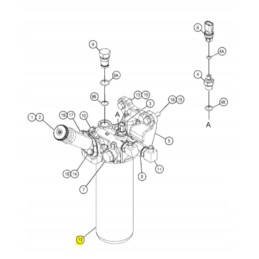 Ratinis vikšrinis ekskavatorius kačių kuro filtras