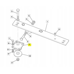 JCB ekskavatorinio krautuvo variklio laikiklis