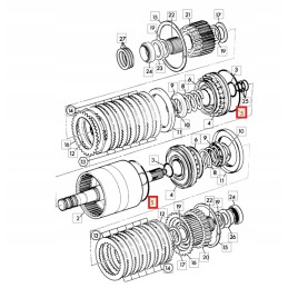 Sankabos krepšelio stūmoklio žiedas jcb 123 5 828 00414