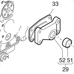 Wacker dpu variklio šoninio dangčio įvorė 0103976