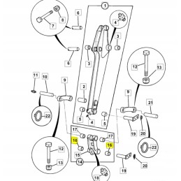 Mini ekskavatoriaus kaušo kaiščio įvorė 35 mm kaiščiui