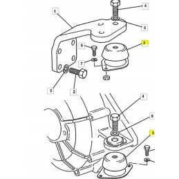 Variklio laikiklis JCB mini ekskavatorius 231 40004