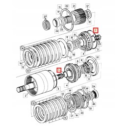 Sankabos krepšelio stūmoklio sandarinimo žiedas jcb 828 00224