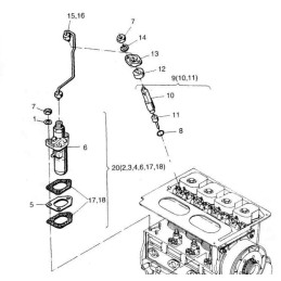 Hatz lim serijos purkštuko sandariklis 04107300
