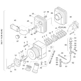Hatz 1d41 1d50 filtro korpuso tarpiklis 04029701