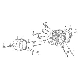 Honda gx270 gx390 vožtuvo kreiptuvas 12204 ze2 306