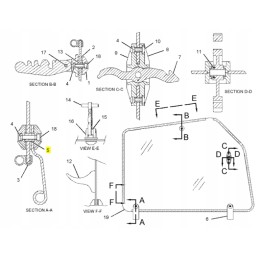 Lango varžtų poveržlė cat 428 432 originali