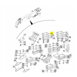 JCB teleskopinio krautuvo prailginimo sklendė 22 mm