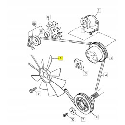 JCB ekskavatoriaus krautuvo variklio ventiliatorius