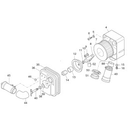 Hatz 1d41 1d50 1d81 filtrų kolektorius 05038910