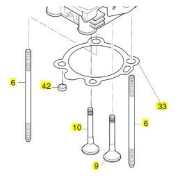 Hatz 1b20 1b30 galvos smeigės įvorė 04229000