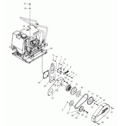 Wacker dps1850 trapecinis diržas 0099941