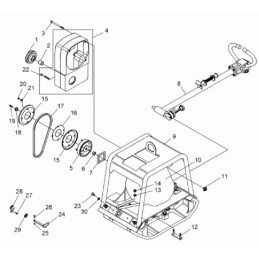 Wacker dpu2440y dpu2950y trapecinis diržas 0058924
