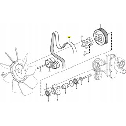 Multi V formos rumbuotas diržas cva Volvo ekskavatoriniam krautuvui