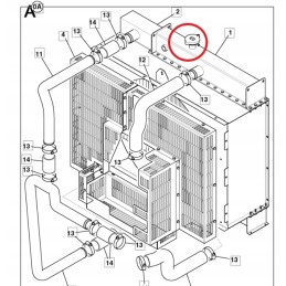 JCB žemės ekskavatoriaus išsiplėtimo bako dangtelis