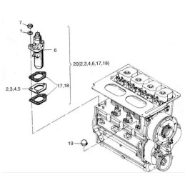 Hatz l įpurškimo siurblio tarpinė 0 1 03168400