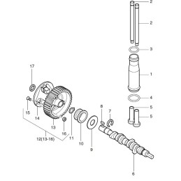 Hatz 2g30 2g40 o žiedinio stūmiklio dangtelis 50208400