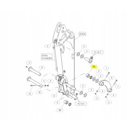 Cat mini ekskavatoriaus kaušo jungties įvorė