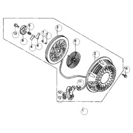 Honda gx270 gx390 starterio spyruoklė 28443 ze2 w01