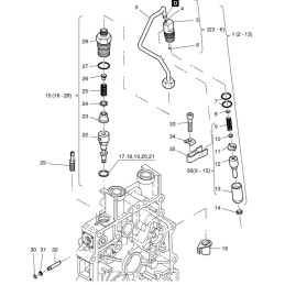 Hatz 1b20 1b30 įpurškimo siurblio poveržlė 50476900