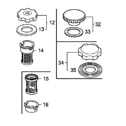Honda gx serijos degalų bako dangtelis 17620 402 010