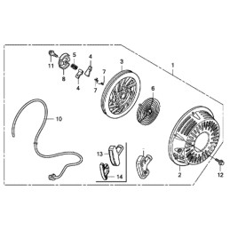 Honda gx270 gx390 starterio varžtas 90004 ze2 w01