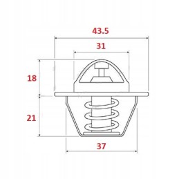 Termostatas kubota d1105 z602 v2003 v1903 d782 d1403