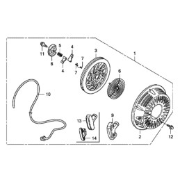 Honda gx270 gx390 starterio spyruoklė 28441 ze2 w01
