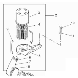 Wacker BS rammers oro filtro dangtelis 0014671
