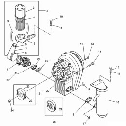Wacker rammers bs filtro dangtelio skląstis 0014670