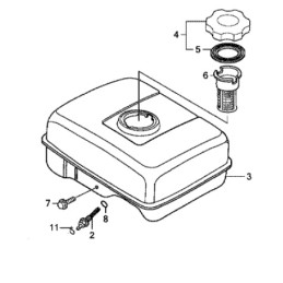 Honda gx serijos degalų bako dangtelis 17620 z0t 813