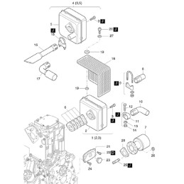 Hatz 1d80 1d81 1d90 duslintuvo varžtas 50404000