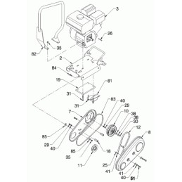 Wacker vp1340 vp1540 vp2050 trapecinis diržas 0117023