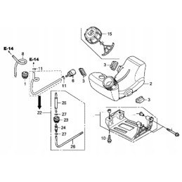 Honda gx25 gx31 gx35 kuro filtras 17672 z0h 003