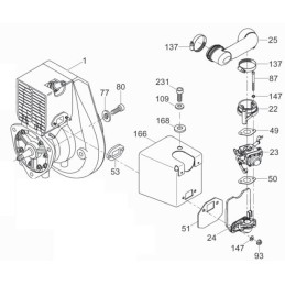 Wacker rammers bs karbiuratoriaus tarpiklis 5200016849