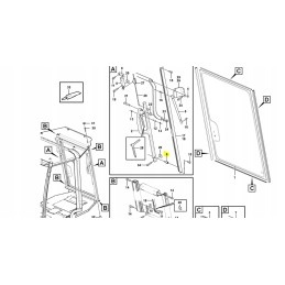 Galinio lango volas Volvo ekskavatoriniam krautuvui